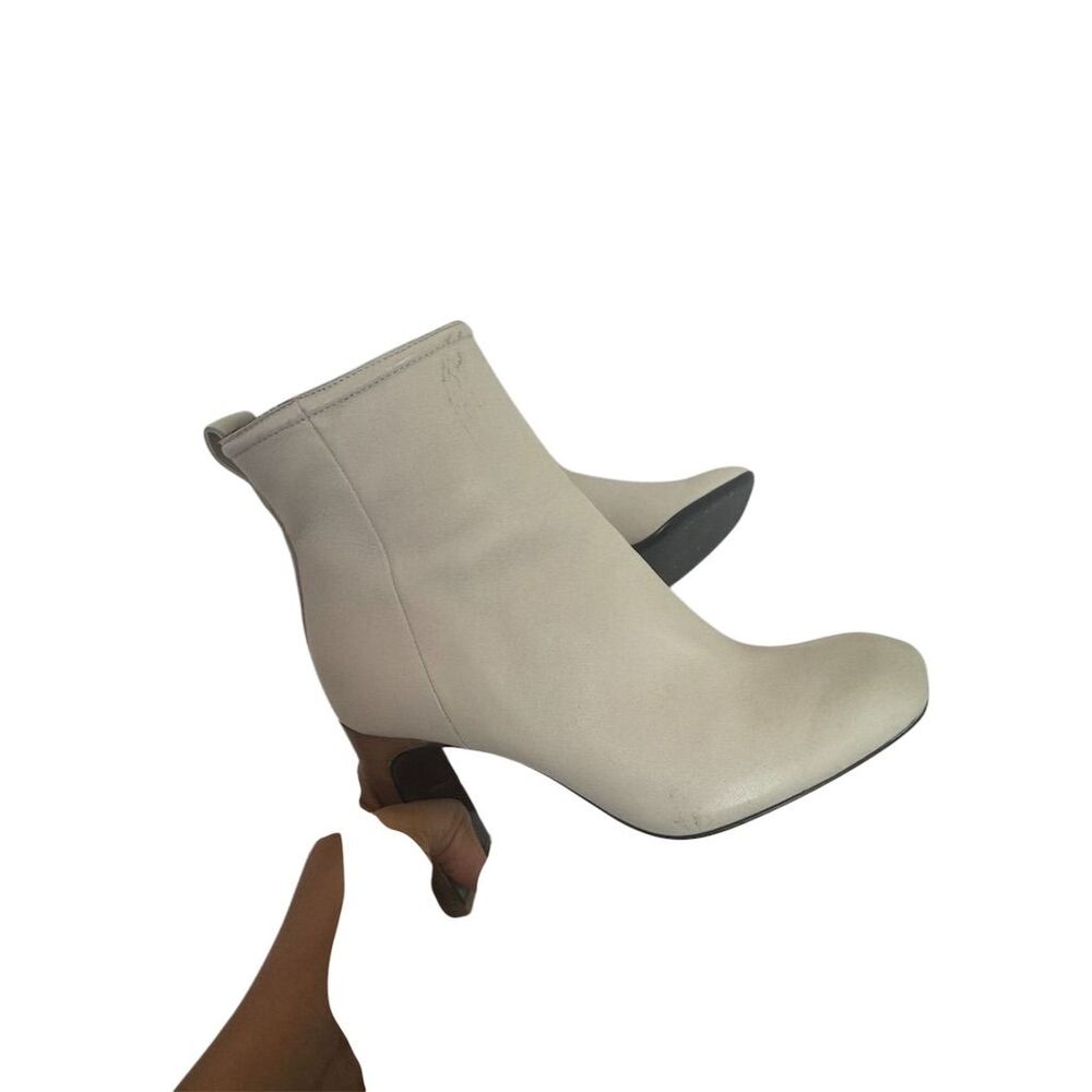 Rag & Bone Ellis Ivory Leather Booties Women's Size 8 Block Heel - Picture 8 of 10